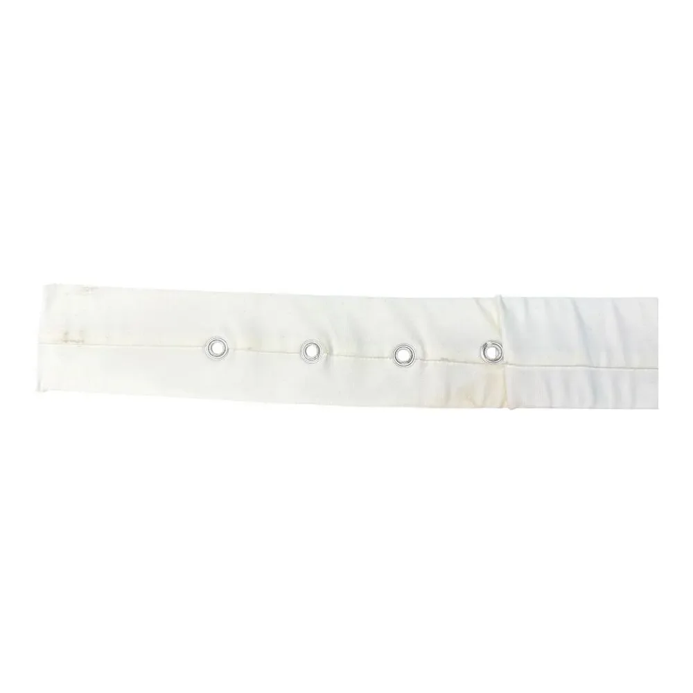 Vintage 60s/70s Style White Fabric Belt Round Buckle Red White Blue‎ Retro Small